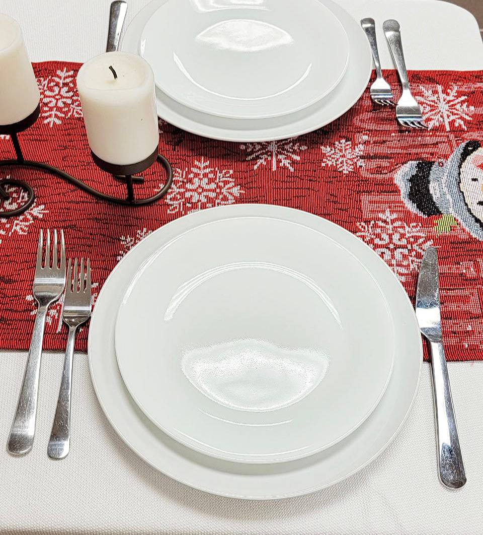 Snowman Christmas Red Table Runner F07M5-8F-4