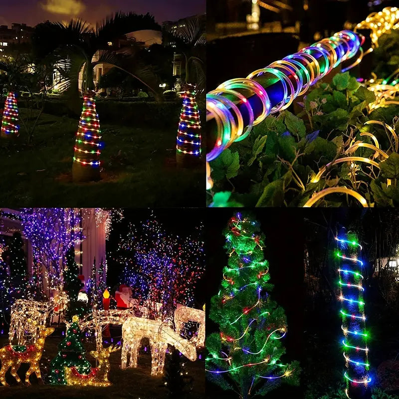 Twinkle Wonderland: Outdoor Christmas Solar Rope Lights-1