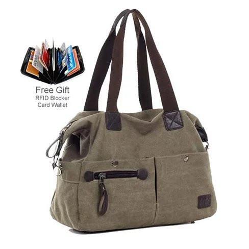Color: Brown Town - The Uptown Journey Canvas Hand Bag