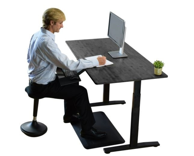 30" Adjustable Black Stainless Steel Standing Desk