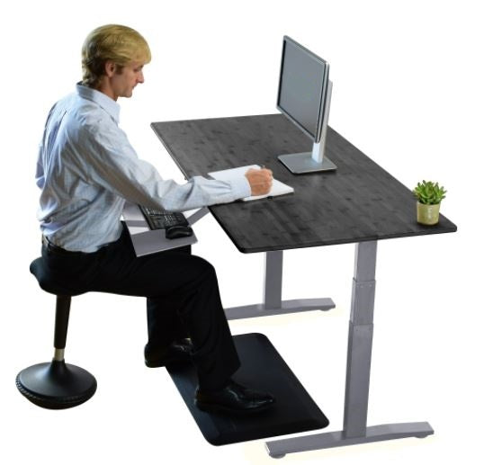 30" Adjustable Black and Gray Standing Desk