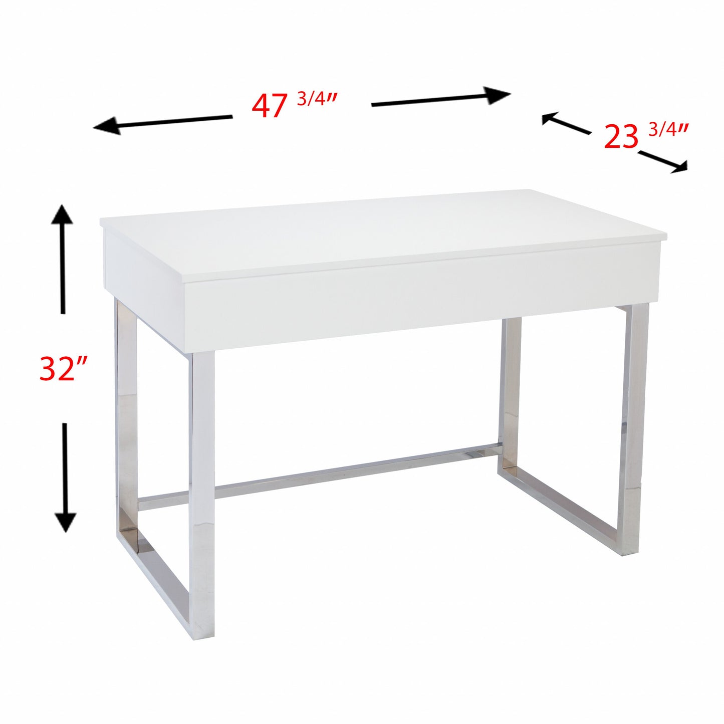 48" Adjustable White Standing Desk Converter
