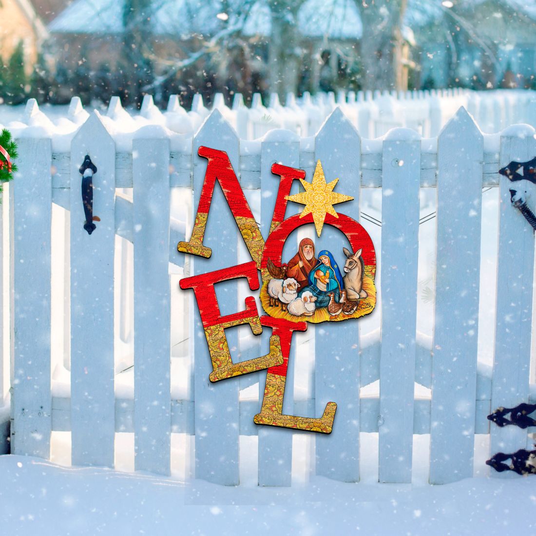 Noel Nativity Christmas Nativity Door Decor by G. DeBrekht - Nativity Holiday Decor - 8121458H-3