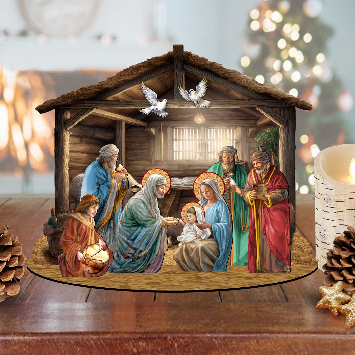 Nativity Scene Decorative Village Set by G. Debrekht Nativity Holiday Decor - 852763-0
