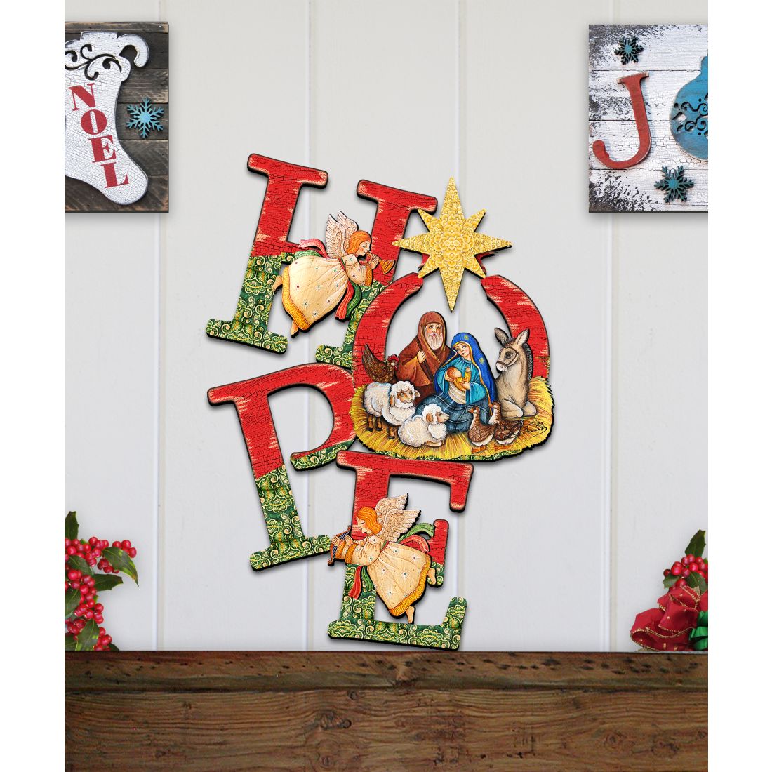 Hope Nativity Christmas Nativity Door Decor by G. DeBrekht - Nativity Holiday Decor - 8121461H-3