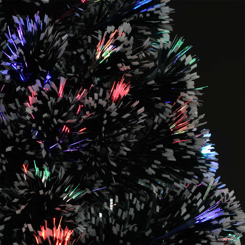 vidaXL Pre-lit Christmas Tree Xmas Tree Decoration Green and White Fiber Optic-4
