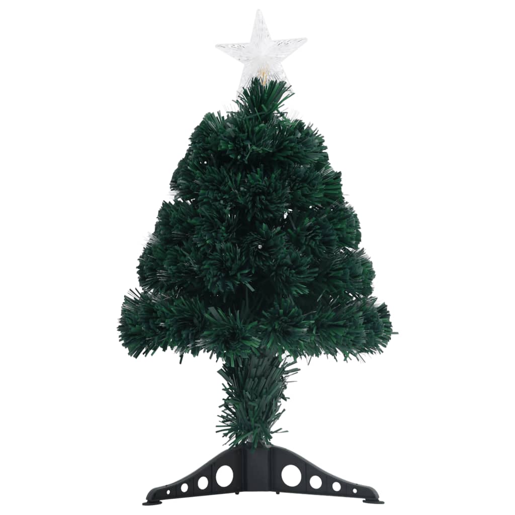 vidaXL Artificial Pre-lit Christmas Tree with Stand Xmas Tree Fiber Optic-3