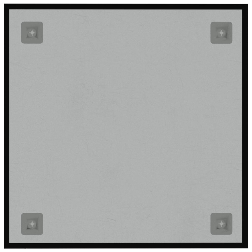 vidaXL Wall-mounted Magnetic Board Black 15.7"x15.7" Tempered Glass