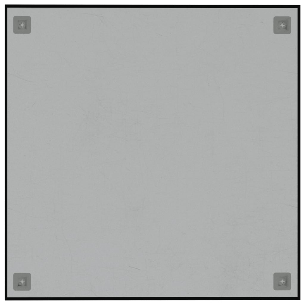 vidaXL Wall-mounted Magnetic Board Black 23.6"x23.6" Tempered Glass