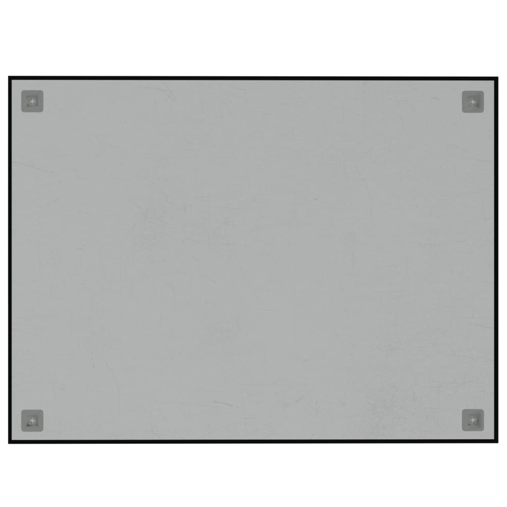 vidaXL Wall-mounted Magnetic Board Black 31.5"x23.6" Tempered Glass