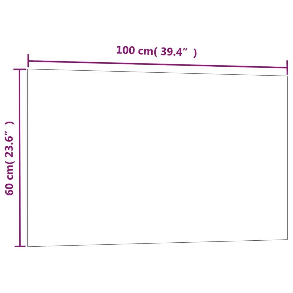 vidaXL Wall-mounted Magnetic Board Black 39.4"x23.6" Tempered Glass