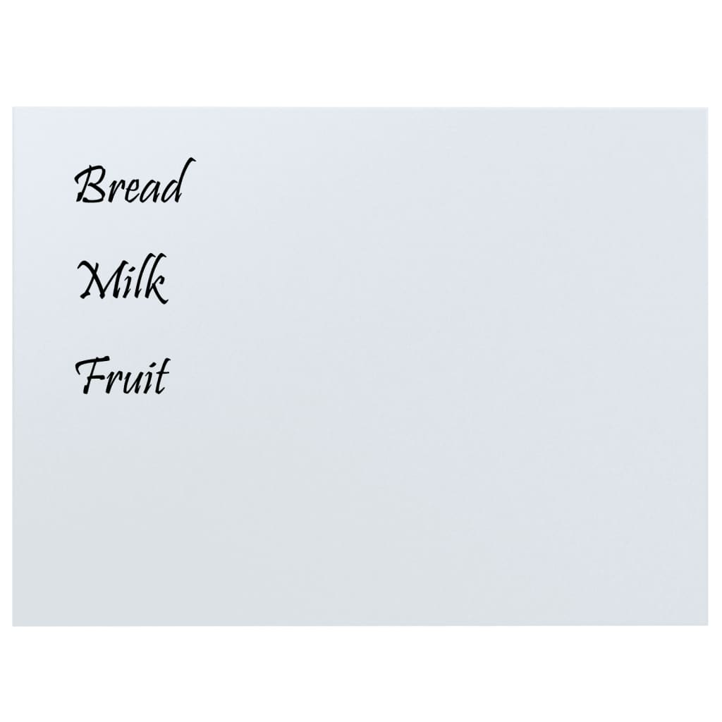 vidaXL Wall-mounted Magnetic Board White 31.5"x23.6" Tempered Glass