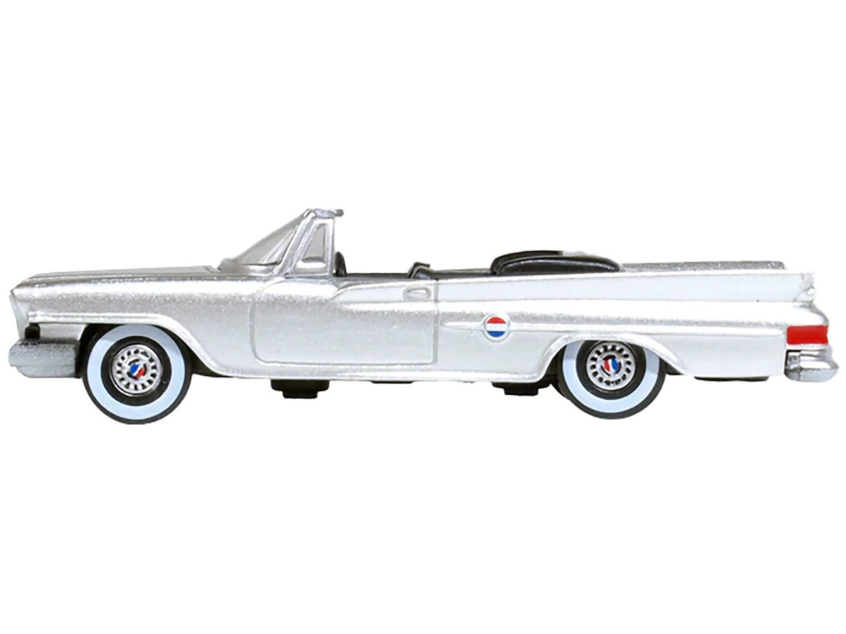 1961 Chrysler 300G Convertible Sheffield Silver Metallic 1/87 (HO) Scale Diecast Model Car by Oxford Diecast-1