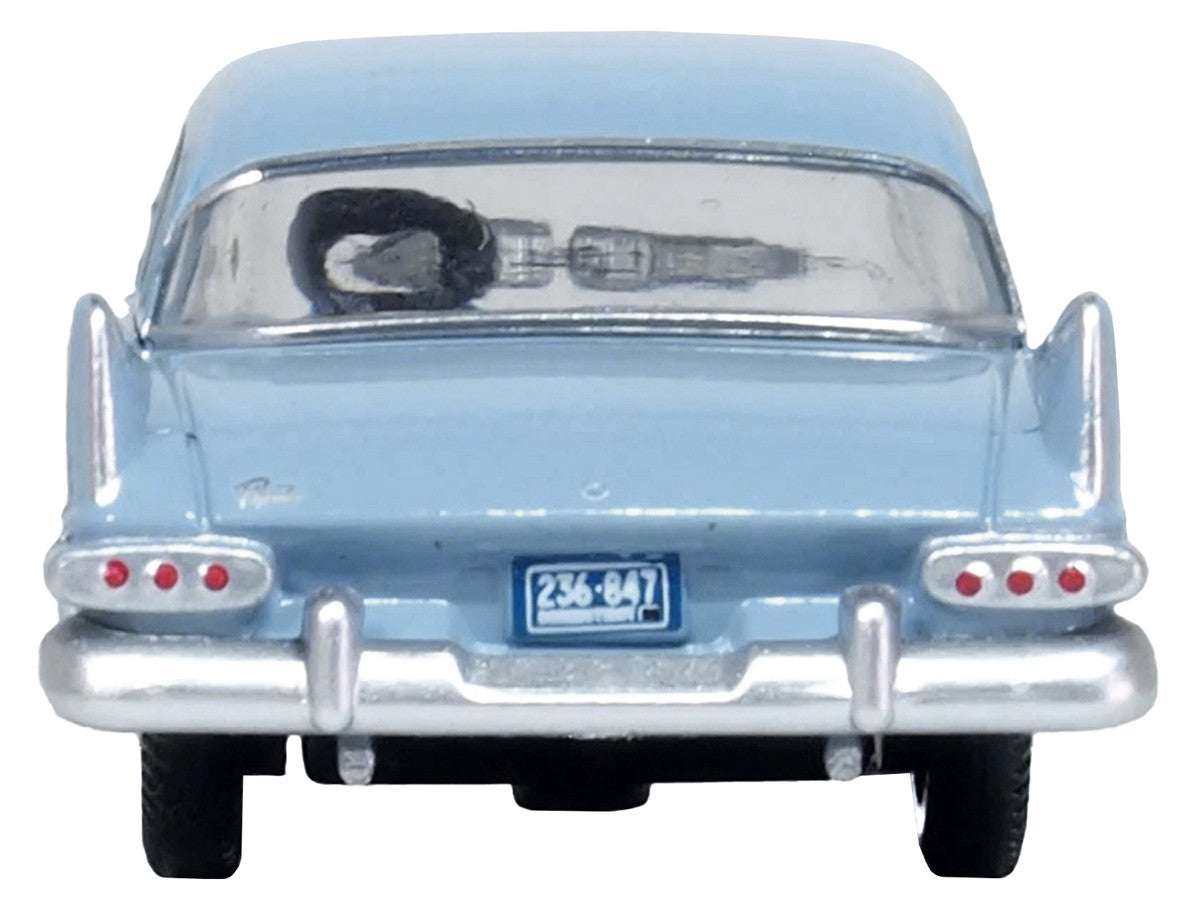 1959 Plymouth Savoy Sedan Powder Blue 1/87 (HO) Scale Diecast Model Car by Oxford Diecast-2