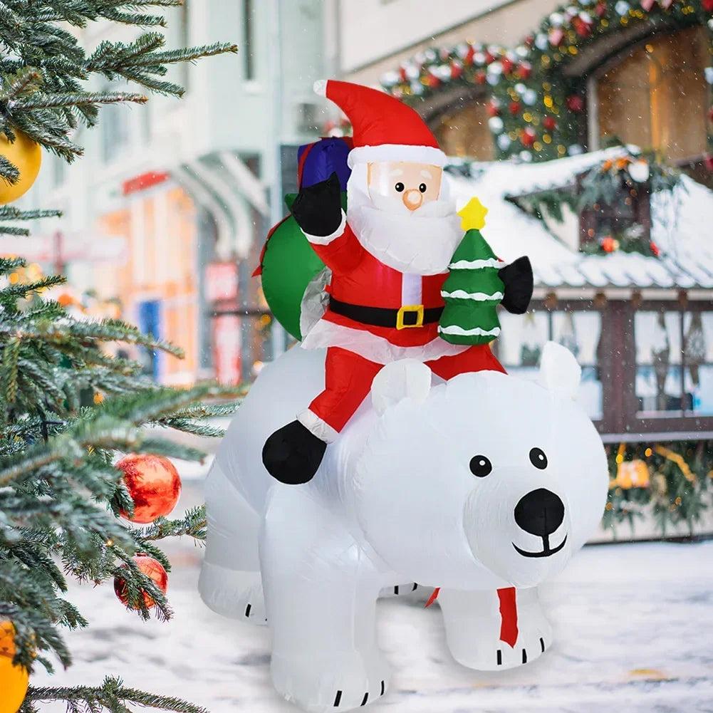 Christmas Inflatable Decoration Toy with Built-in LED Lights-2