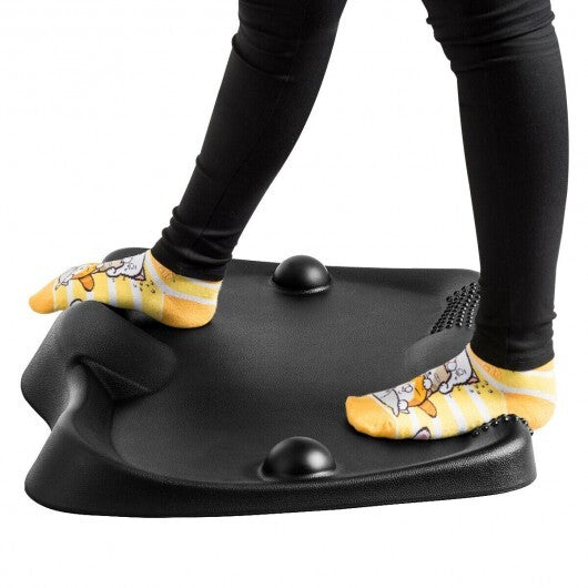 Ergonomic Design Anti Fatigue Standing Floor Foot Mat for Home Office - Color: Black
