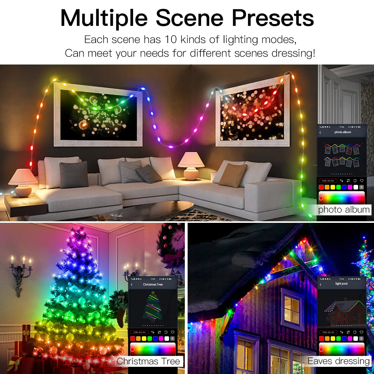 20M Smart Bluetooth Addressable LED Christmas Lights-4