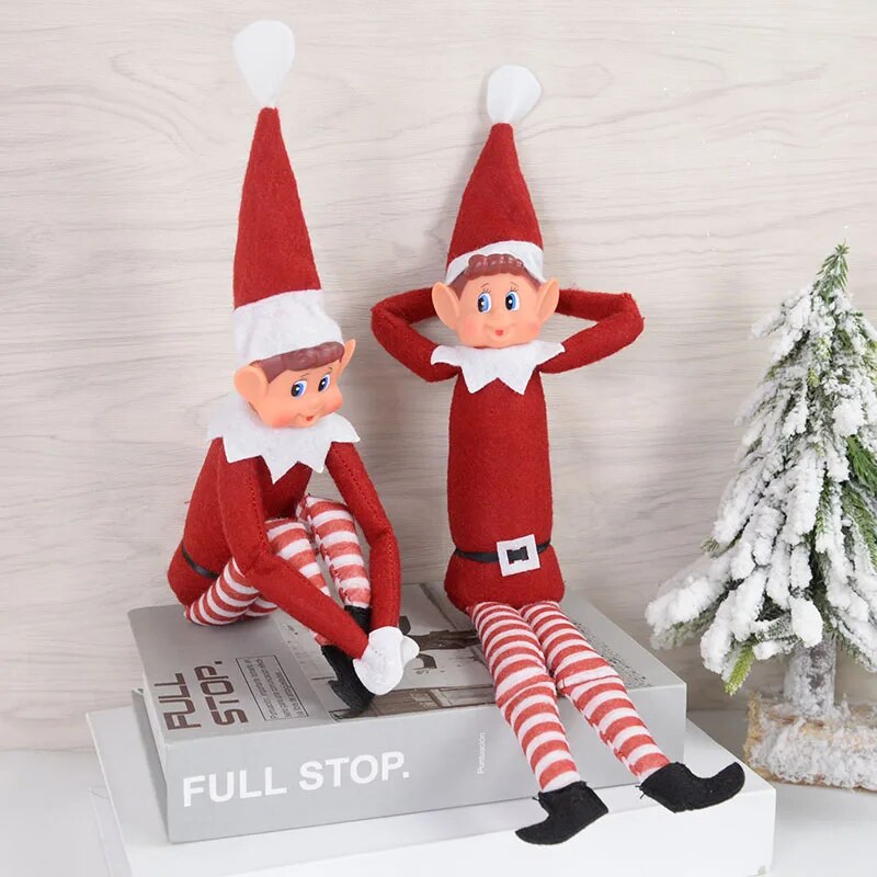 1pc 44cm Red Cute Christmas Elf Doll Pendants Xmas Ornaments Merry Christmas The Table Decor Home Happy New Year Party Supplies