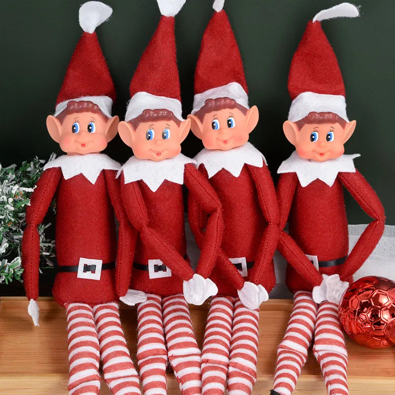1pc 44cm Red Cute Christmas Elf Doll Pendants Xmas Ornaments Merry Christmas The Table Decor Home Happy New Year Party Supplies