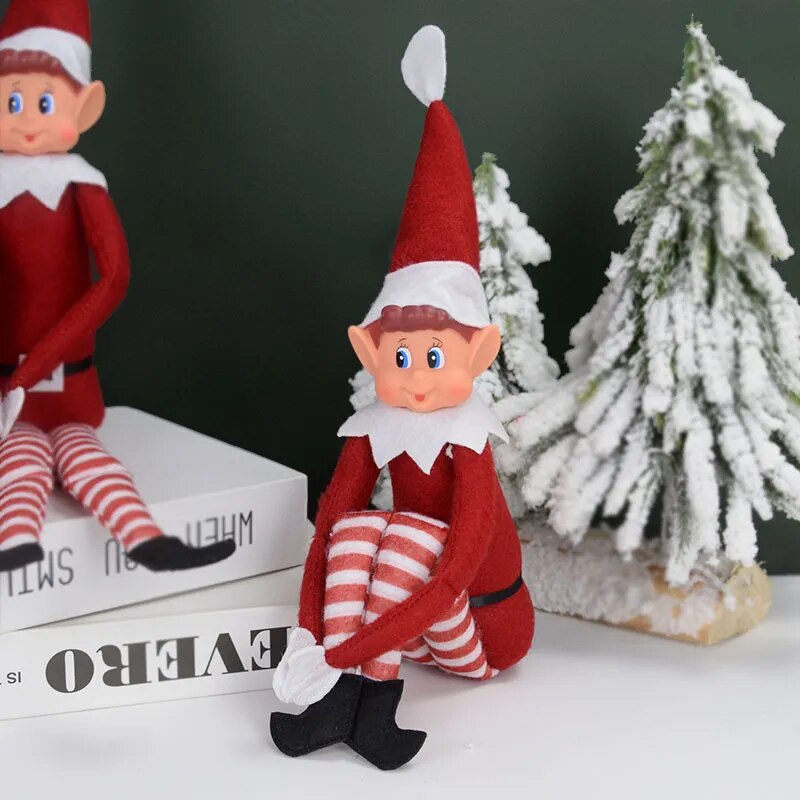 1pc 44cm Red Cute Christmas Elf Doll Pendants Xmas Ornaments Merry Christmas The Table Decor Home Happy New Year Party Supplies