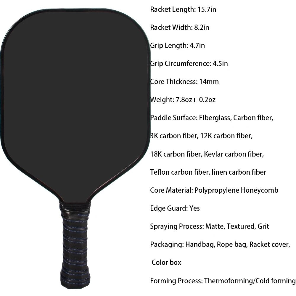 linen Fiber Pickleball Paddle Personalized Customization Picture/Logos, Thermoforming/Cold Forming Pickle Ball Racket