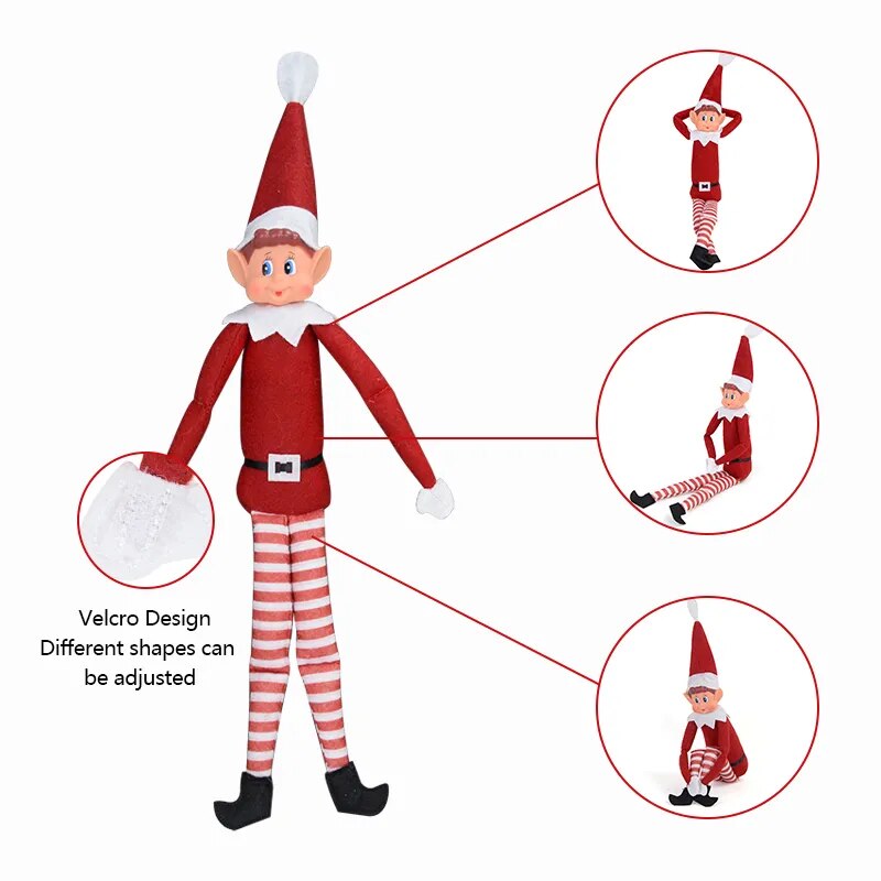 1pc 44cm Red Cute Christmas Elf Doll Pendants Xmas Ornaments Merry Christmas The Table Decor Home Happy New Year Party Supplies