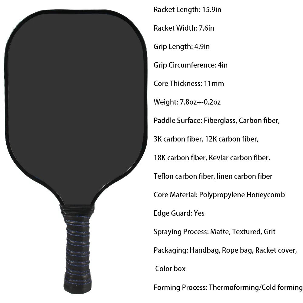 KEVLAR Fiber Pickleball Paddle Personalized Customization Picture/Logos, Thermoforming/Cold Forming Pickle Ball Racket