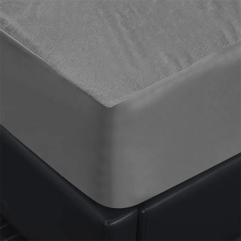 100% Bamboo Fiber Fabric Fitted Bed Sheet with Elastic Band Anti-mite Multi Size Mattress Protector Cover Waterproof  Bedsheet