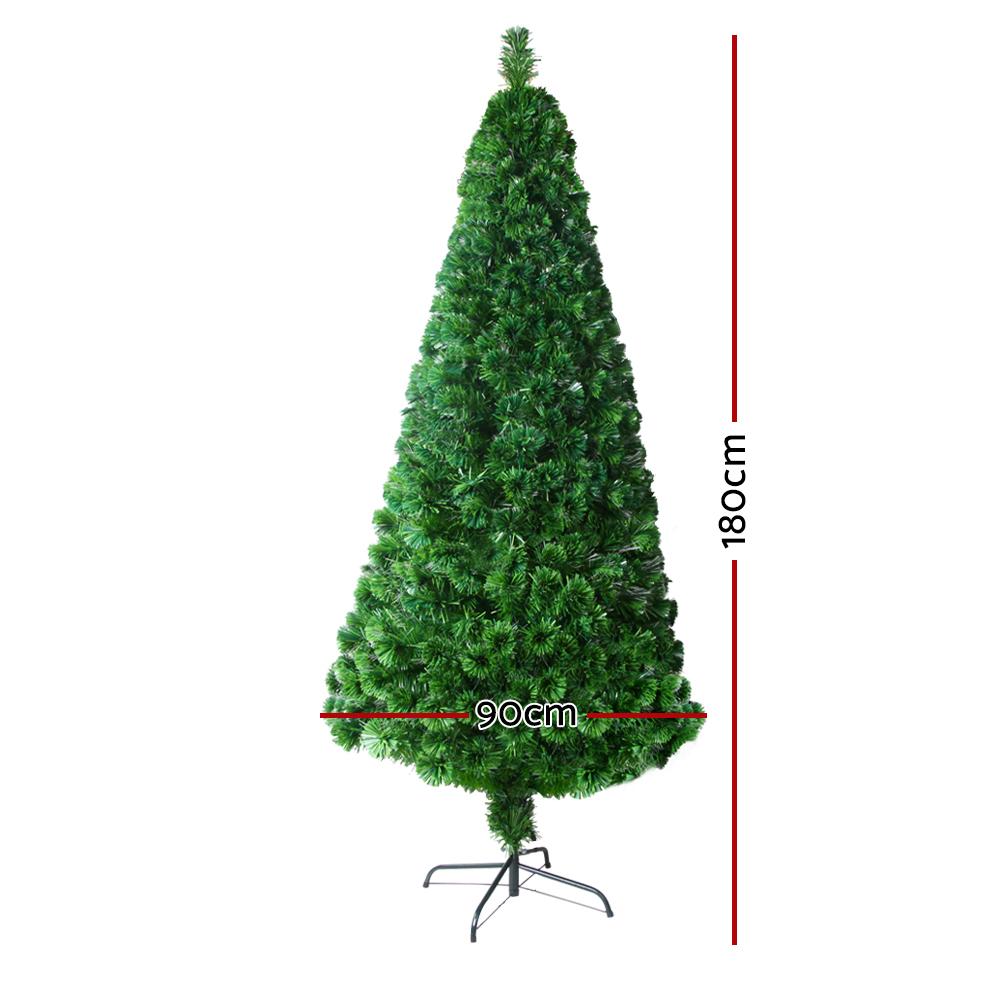 Jingle Jollys 1.8M 6FT LED Christmas Tree Optic Fiber Xmas Multi