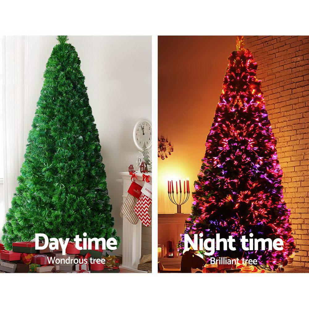 Jingle Jollys 1.8M 6FT LED Christmas Tree Optic Fiber Xmas Multi