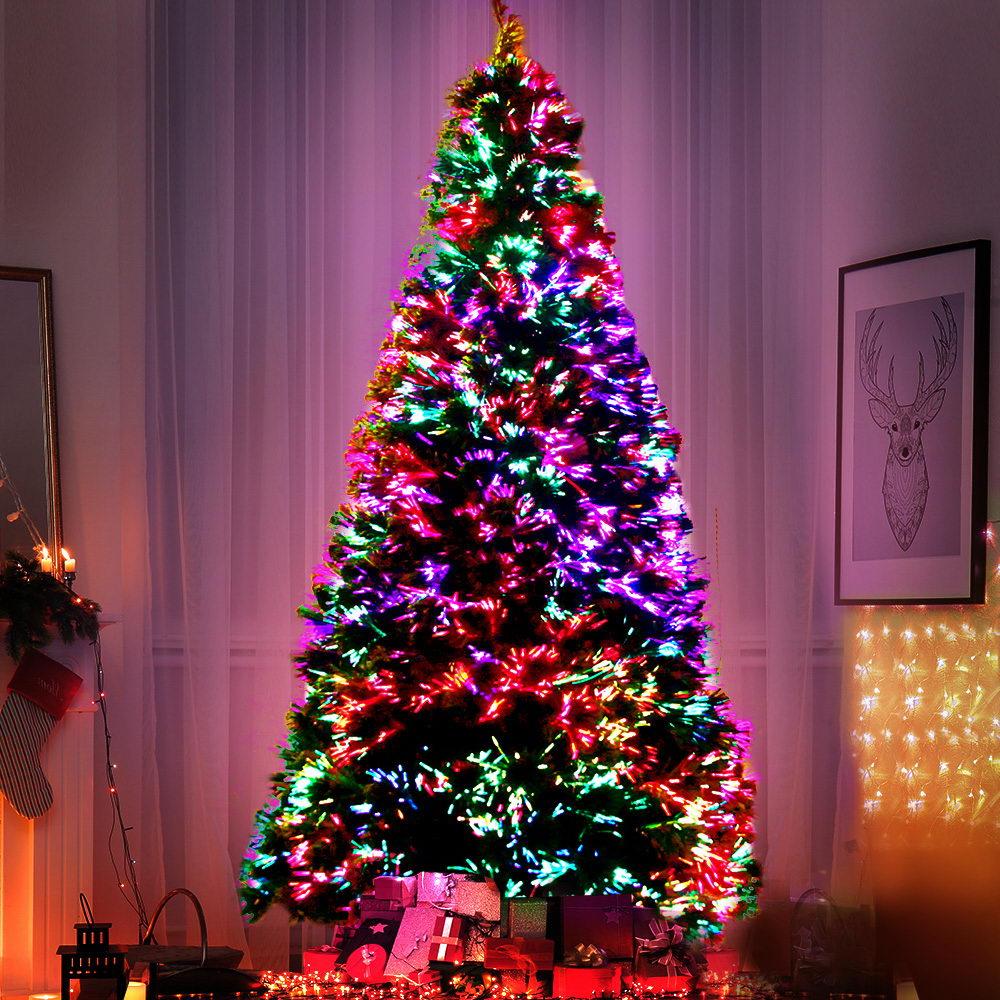 Jingle Jollys 1.8M 6FT LED Christmas Tree Optic Fiber Xmas Multi