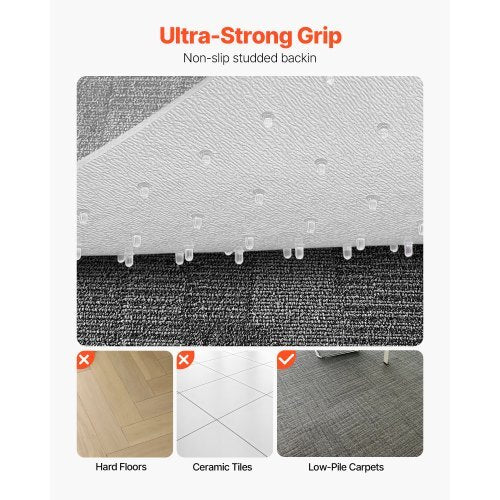 Chair Mat with Lip, 36 x 48-inch Office Chair Mat for Low Pile Carpeted Floors, Plastic Floor Protector Rug with Studded, Non-Slip & Easy to Clean, Smooth Glide Under Desk Rug for Home Office