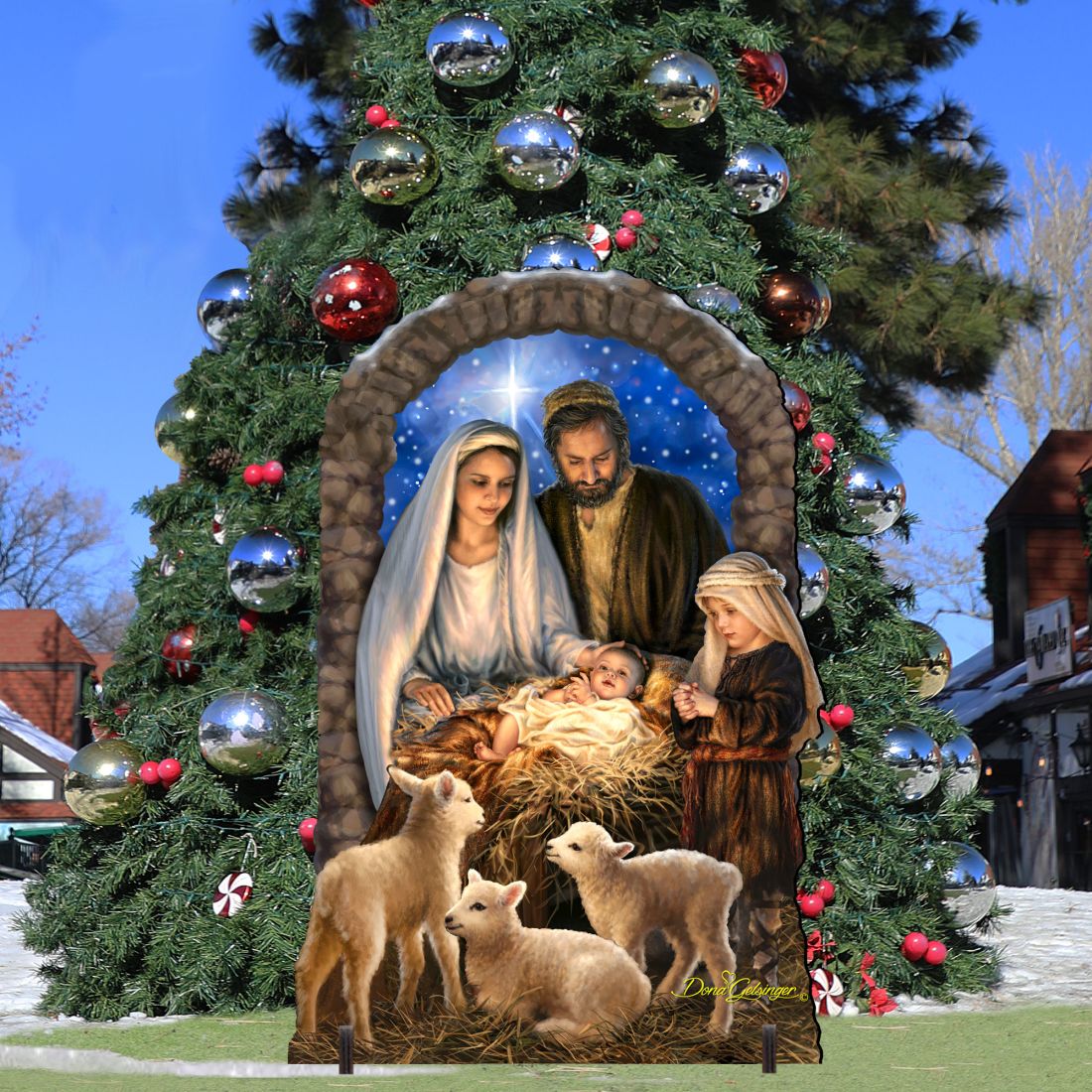 Miracle Nativity Outdoor Decor by D. Gelsinger - Nativity Holiday Decor - 8461042-1F-1201-2