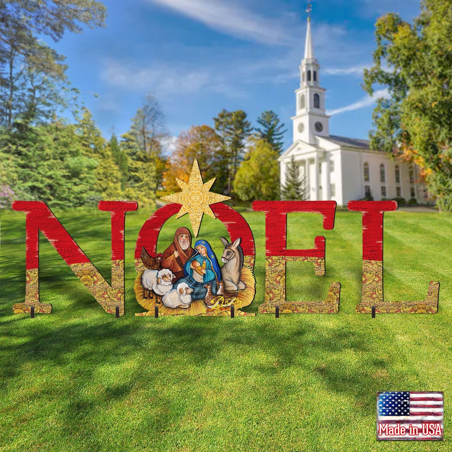 Noel Outdoor Nativity Set by G. DeBrekht - Nativity Holiday Decor - 8121458F-S4L-2