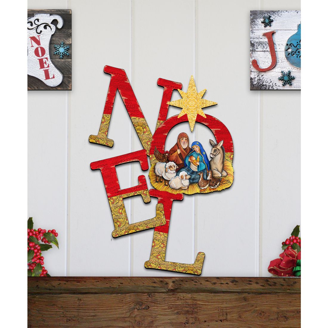 Noel Nativity Christmas Nativity Door Decor by G. DeBrekht - Nativity Holiday Decor - 8121458H-2