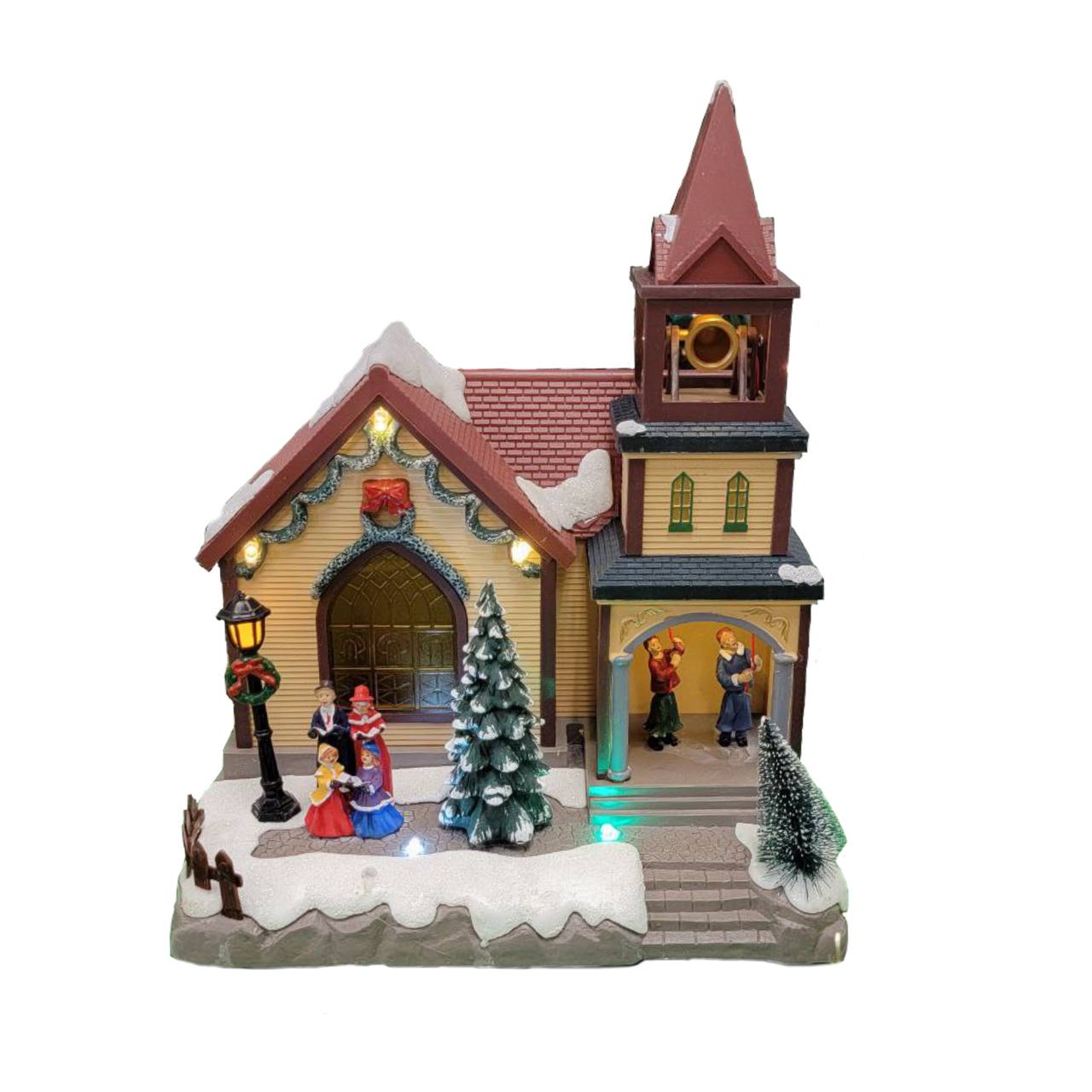 Church - Christmas Village House with LED Lights F07M4-3-W229-0