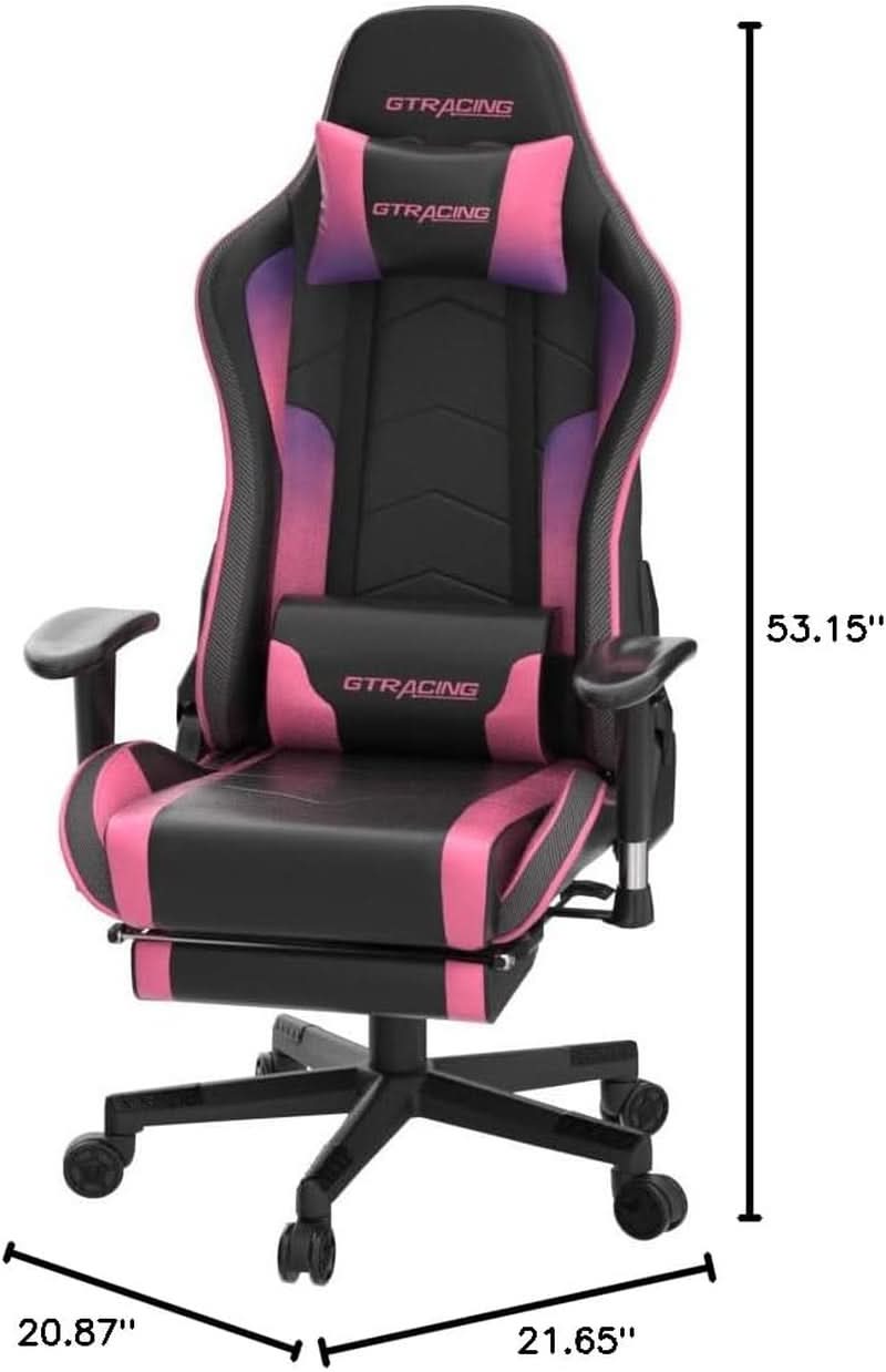Ergonomic Gaming Chair With Bluetooth Speakers And Footrest-2