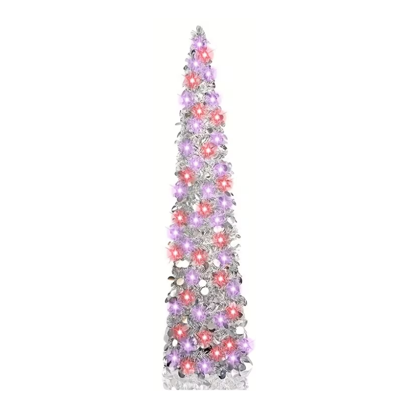 Purple Pop-Up Pencil Christmas Tree