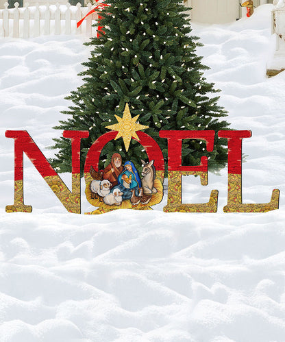 Noel Outdoor Nativity Set by G. DeBrekht - Nativity Holiday Decor - 8121458F-S4L-1