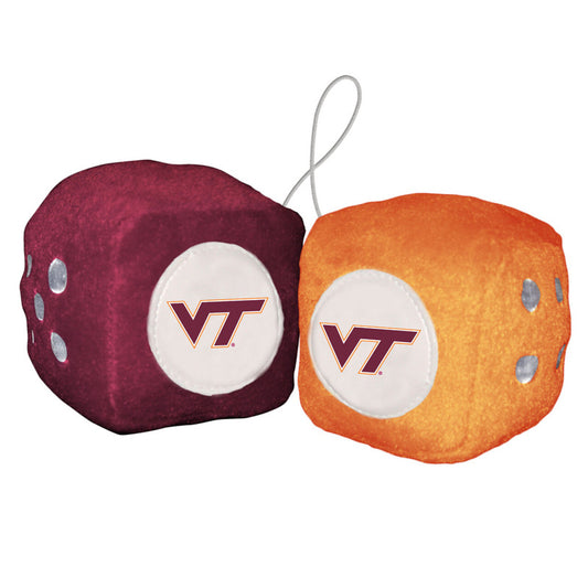 Virginia Tech Hokies Fuzzy Dice CO