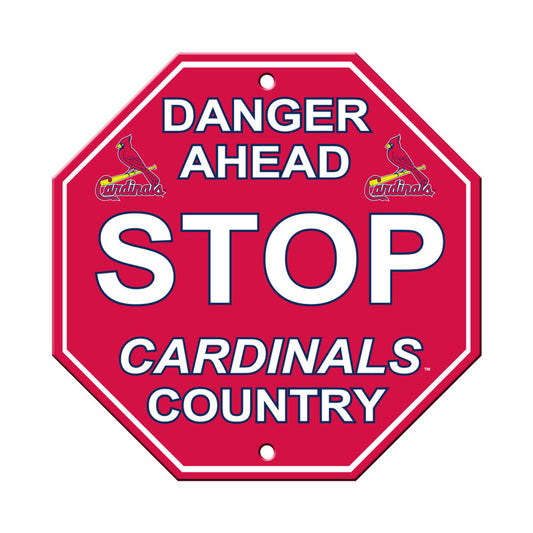 St. Louis Cardinals Sign 12x12 Plastic Stop Style CO