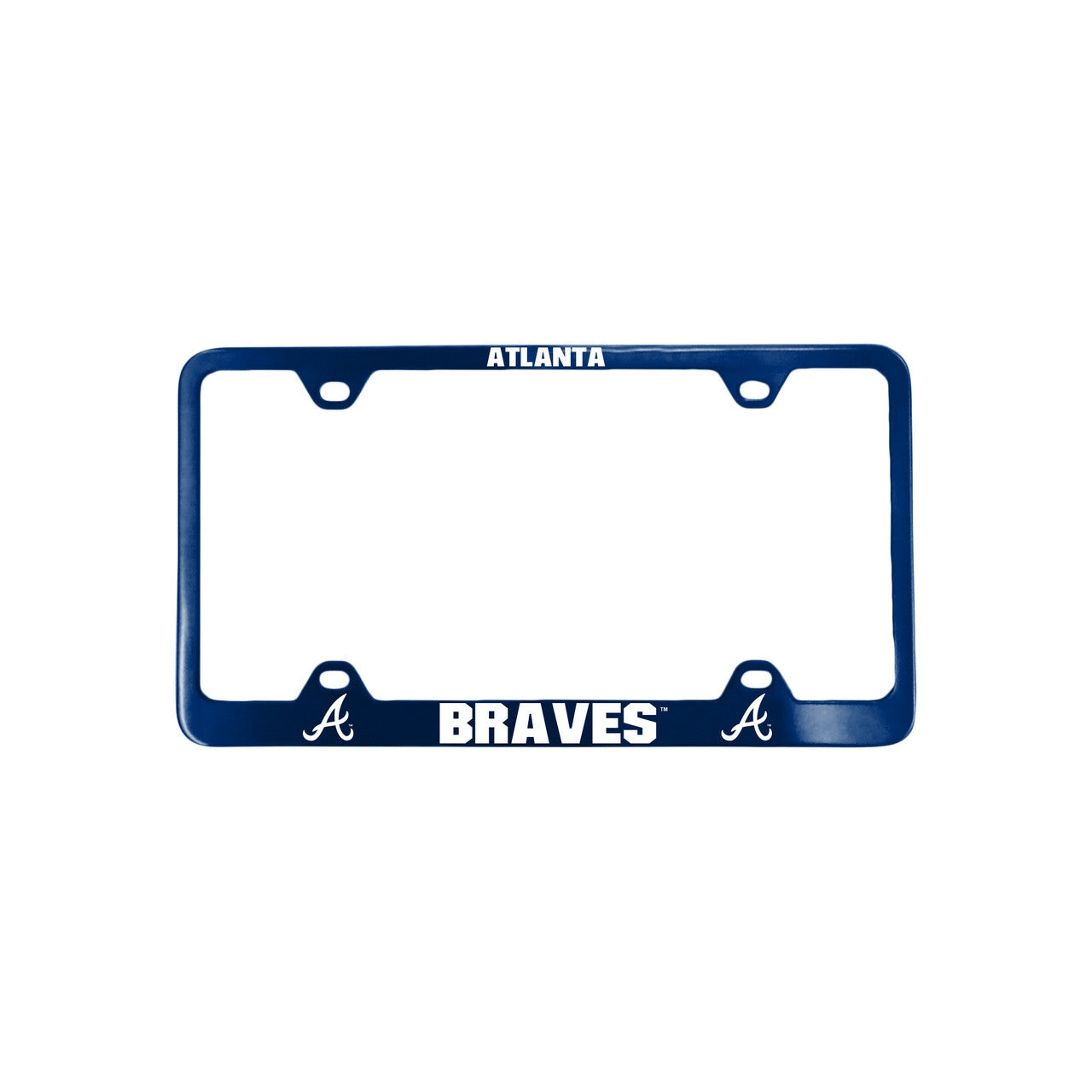 Altanta Braves License Plate Frame Laser Cut Blue