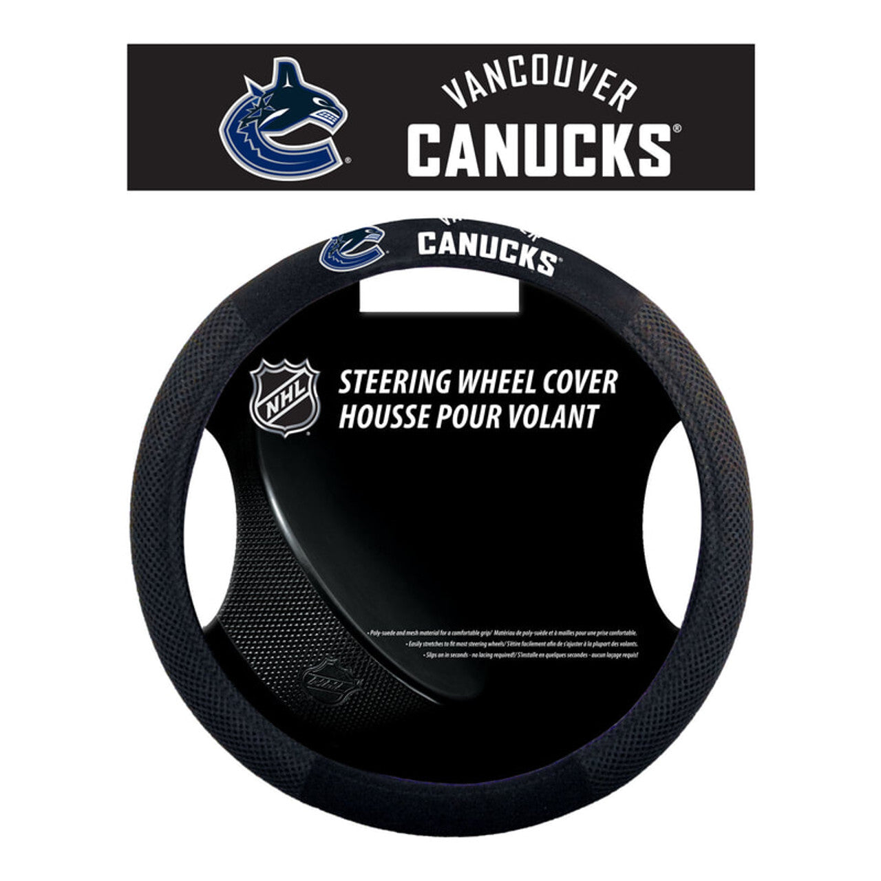 Vancouver Canucks Steering Wheel Cover Mesh Style CO