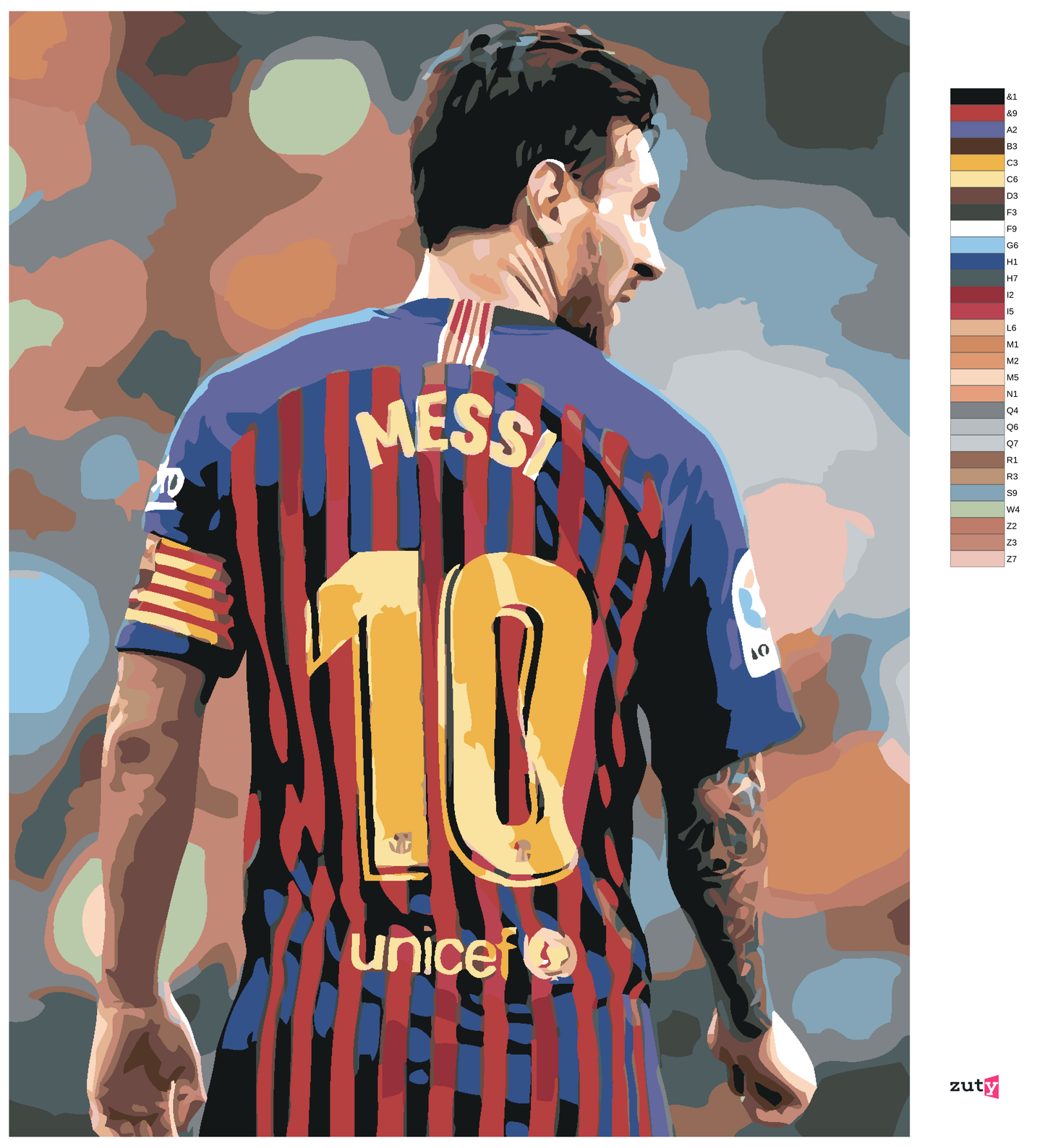 Paint by Numbers - MESSI