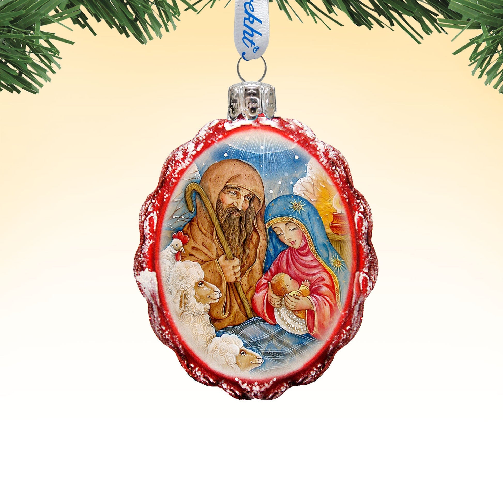 Nativity Glass Ornament Keepsake,, Nativity Inspirational Decor - 772029-1