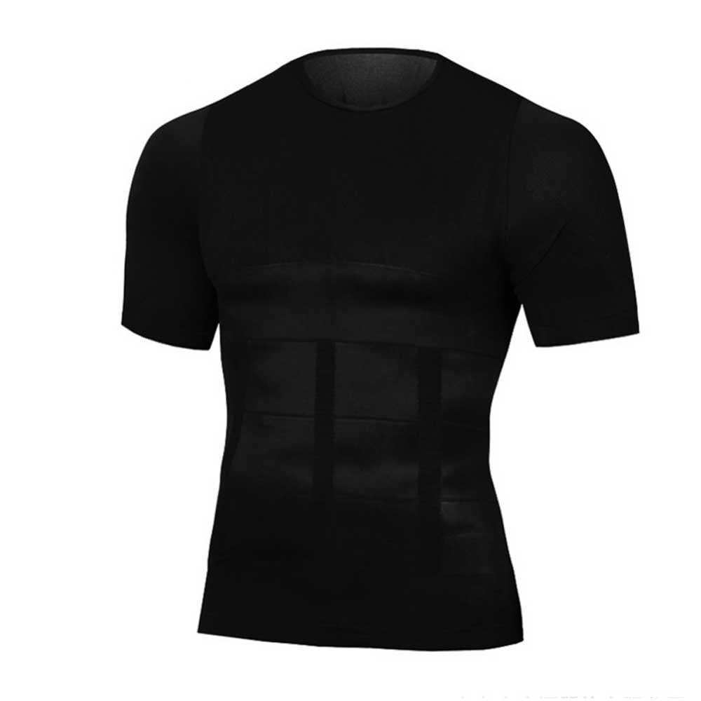 Men's Slimming Shaper Chest Tummy Shirt Corset Compression Body