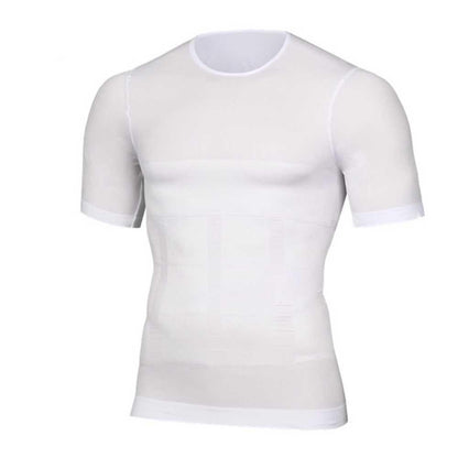 Men's Slimming Shaper Chest Tummy Shirt Corset Compression Body