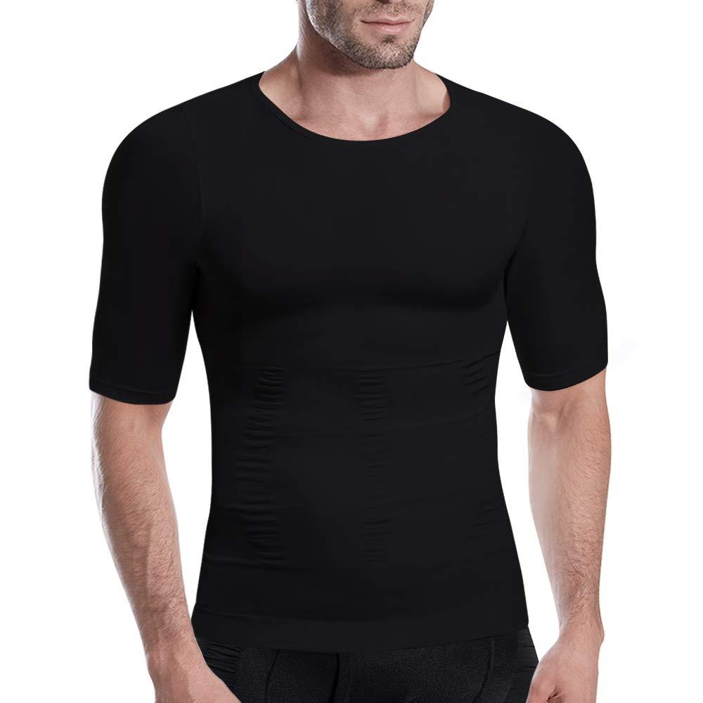 Men's Slimming Shaper Chest Tummy Shirt Corset Compression Body