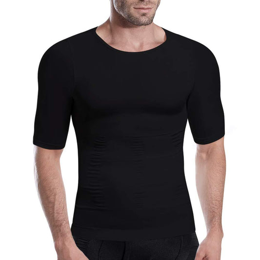 Men's Slimming Shaper Chest Tummy Shirt Corset Compression Body