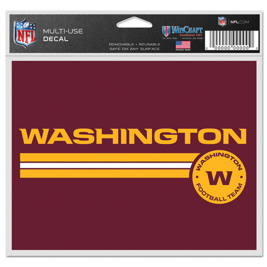 Washington Football Team Decal 5x6 Multi Use Color